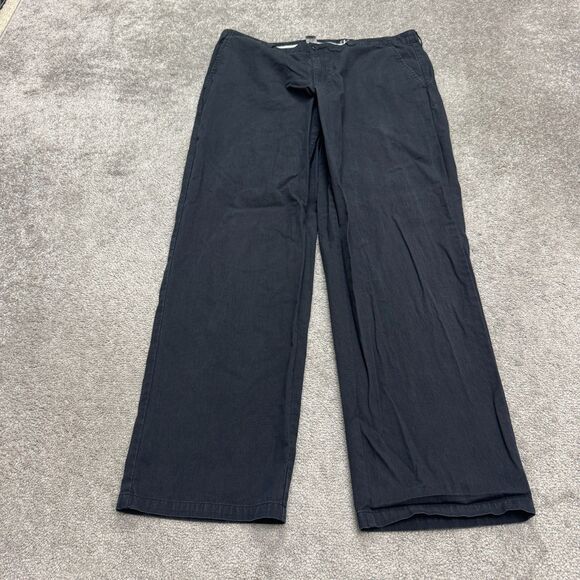 CK Calvin Klein Vintage 90s Chino Khaki Pants Mens 38x32 Navy Blue Relaxed Fit - Picture 1 of 15
